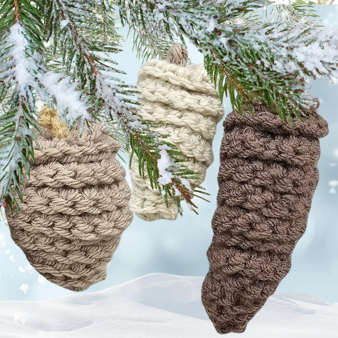 Quick & Easy Crochet Pinecone Pattern - 3 Shapes & Sizes for Fast Holiday Decor!