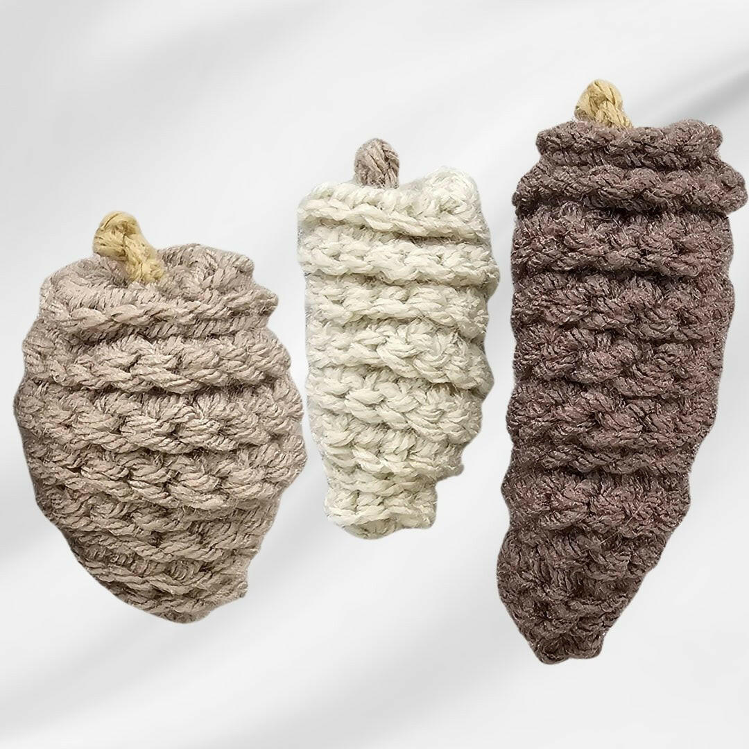 Quick & Easy Crochet Pinecone Pattern - 3 Shapes & Sizes for Fast Holiday Decor! - Secret Yarnery