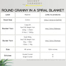 Round Granny in a Spiral Blanket Easy Crochet Blanket Pattern.