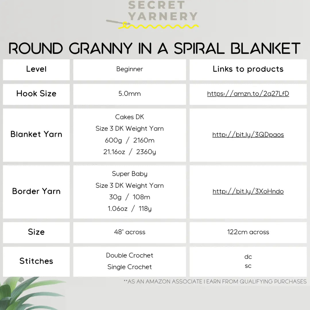 Round Granny in a Spiral Blanket - Secret Yarnery