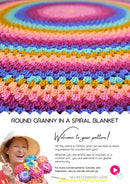 Round Granny in a Spiral Blanket Easy Crochet Blanket Pattern.