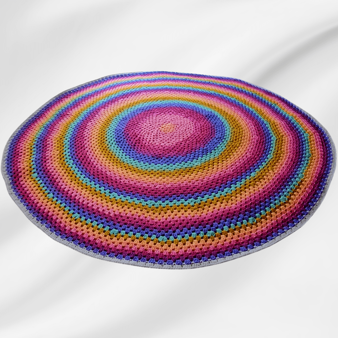 Round Granny in a Spiral Blanket Easy Crochet Blanket Pattern.