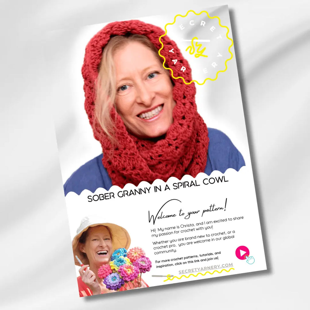 Sober Granny in a Spiral Cowl – Easy Crochet Pattern with Modern Twist