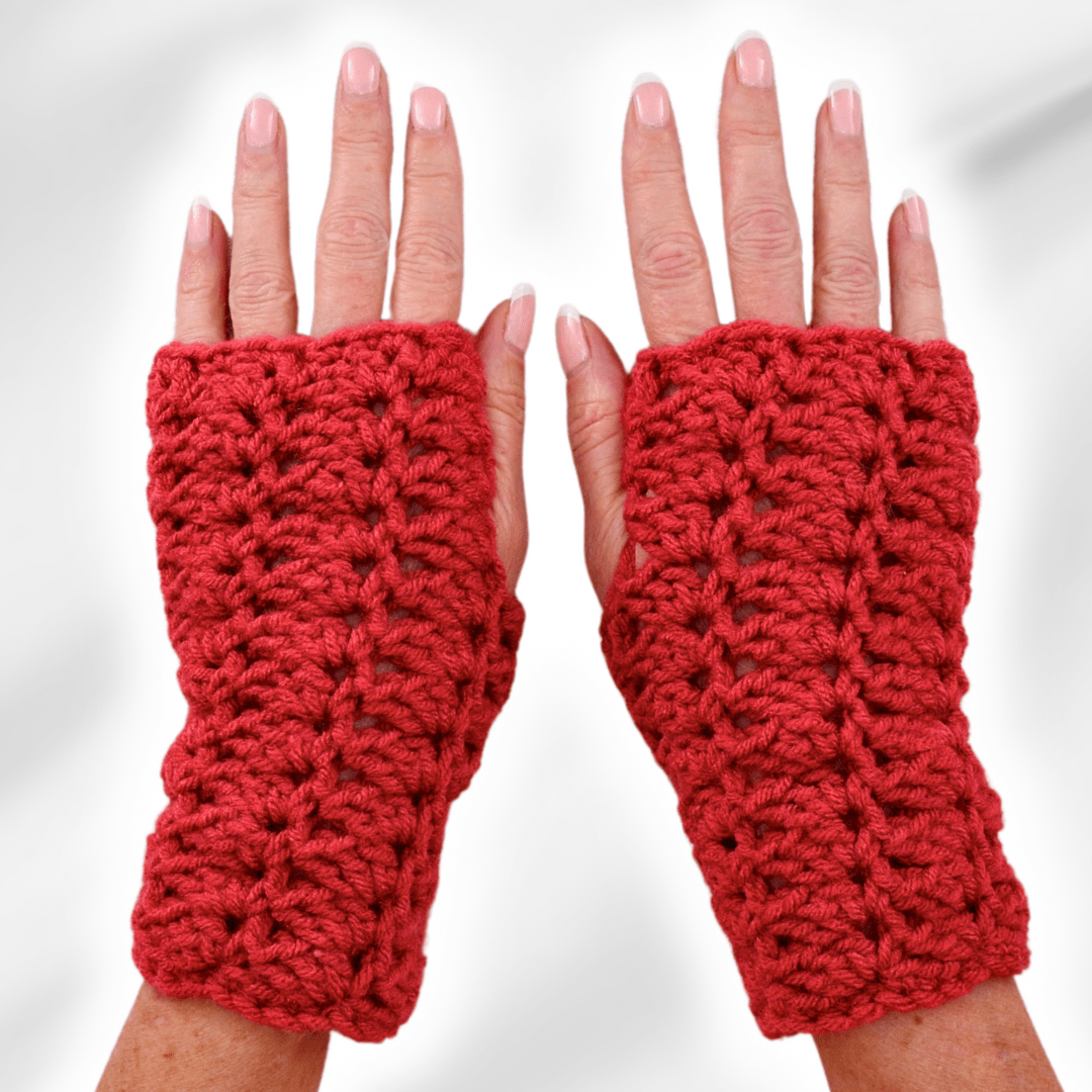 Sober Granny in a Spiral Crochet Fingerless Gloves - Secret Yarnery