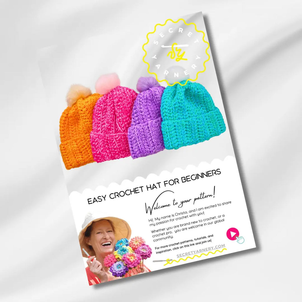 Easy Crochet Hat - Super Simple Pattern for Beginners