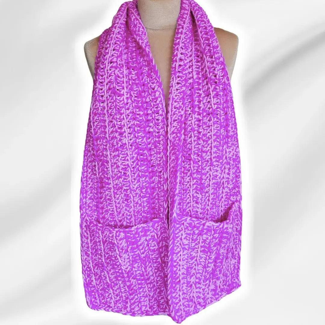 Super Easy Crochet Pocket Scarf Pattern – 3 Simple Steps - Secret Yarnery