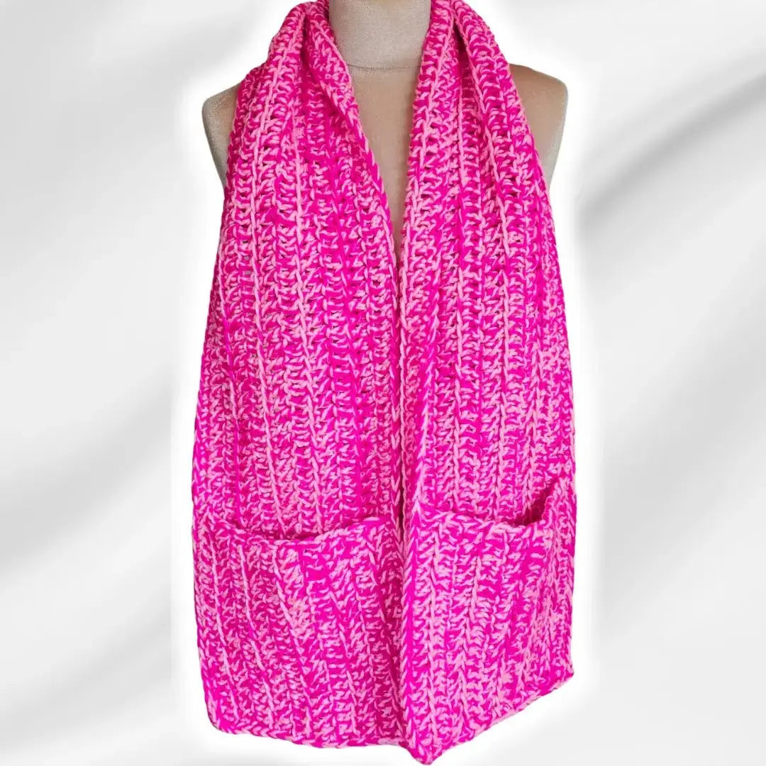 Super Easy Crochet Pocket Scarf Pattern – 3 Simple Steps - Secret Yarnery