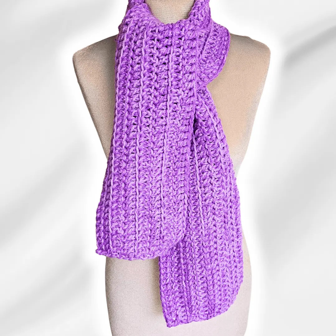 Super Easy Crochet Scarf Pattern for Beginners - Secret Yarnery