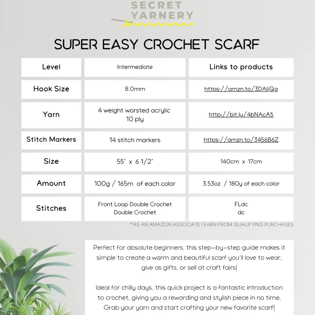 Super Easy Crochet Scarf Pattern for Beginners