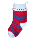 Easy Crochet Christmas Stocking – Top-Down Pattern with 3 Borders & Simple Color Changes.