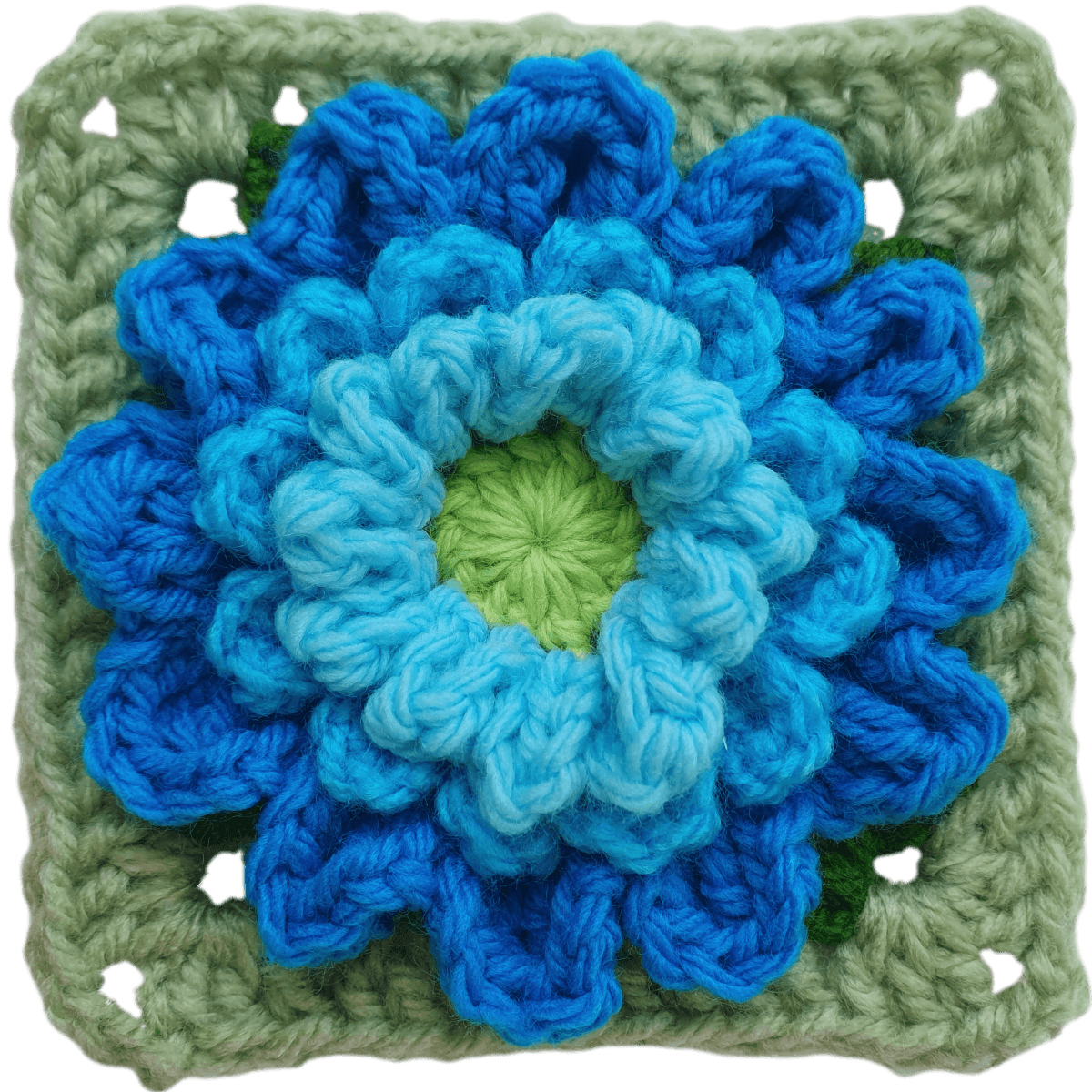 Chrysanthemum Crochet Flower Granny Square - BloomScape CAL #6