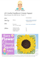 3D Crochet Sunflower Granny Square – Beautiful and Easy Floral Pattern.