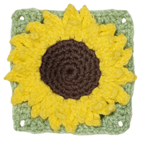 3D Crochet Sunflower Granny Square – Beautiful and Easy Floral Pattern.