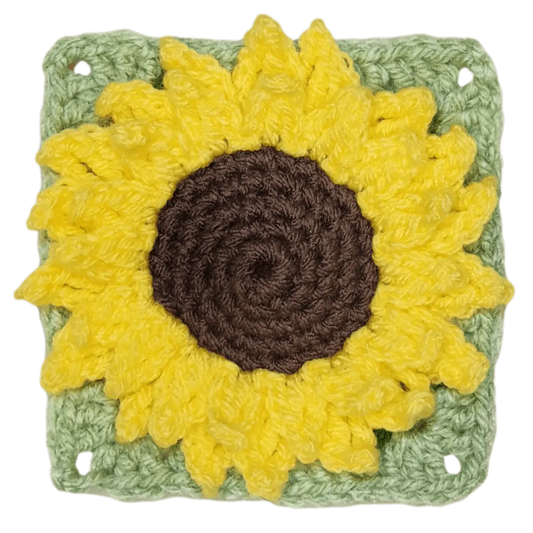 3D Crochet Sunflower Granny Square – Beautiful and Easy Floral Pattern.