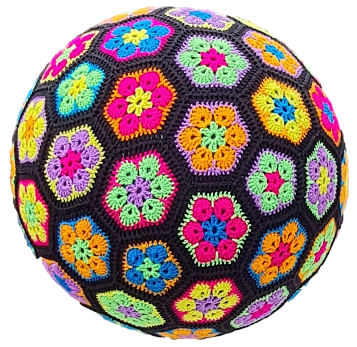 African Flower Crochet Yoga Ball Cover – Stylish and Beginner-Friendly Pattern