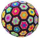 African Flower Crochet Yoga Ball Cover – Stylish and Beginner-Friendly Pattern.