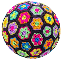 African Flower Crochet Yoga Ball Cover – Stylish and Beginner-Friendly Pattern.