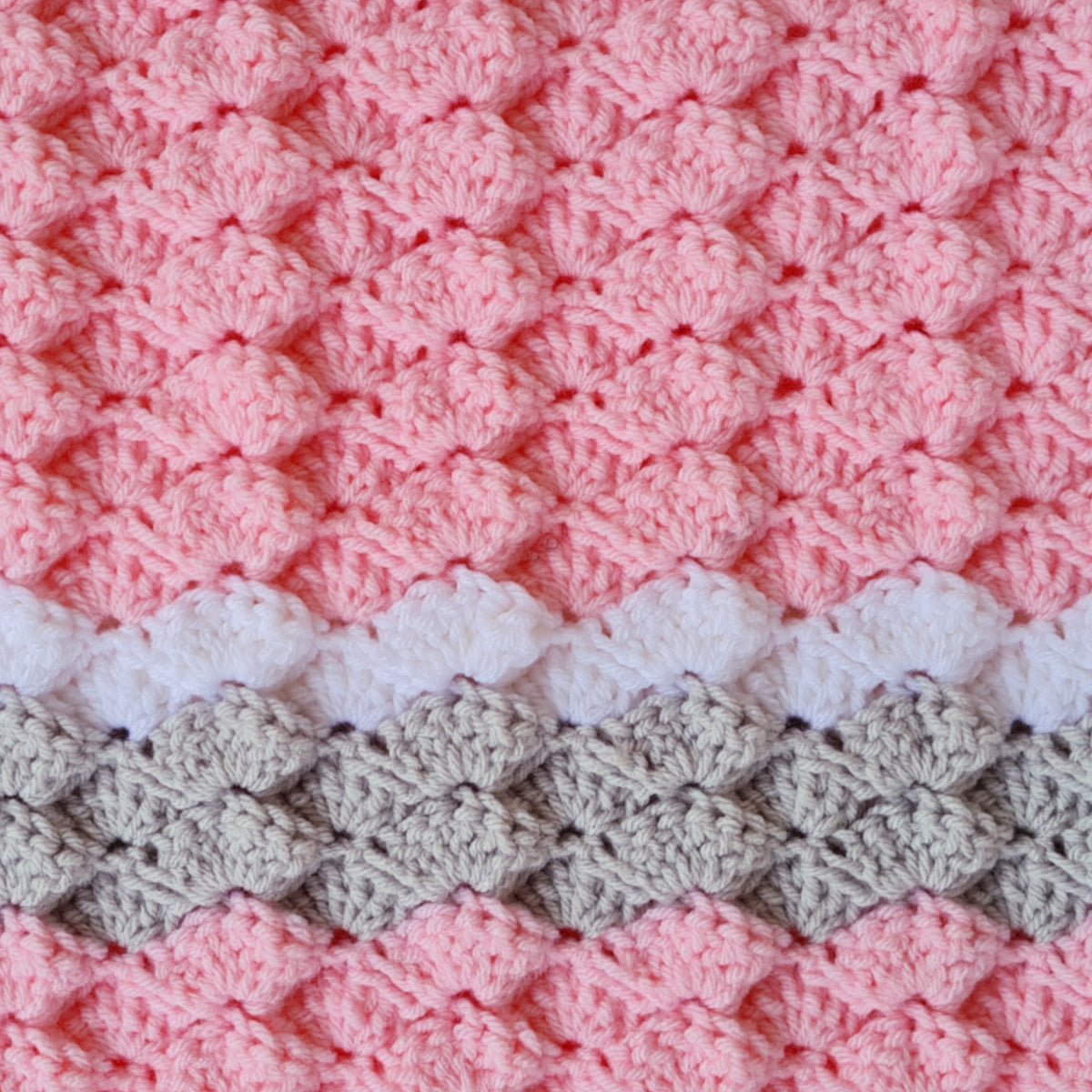 Beachcomber Granny Crochet Baby Blanket - Easy to Follow Written Pattern - The Secret Yarnery