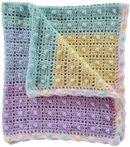 Berry Biscuit Baby Blanket with Gumdrop Border – Sweet Crochet Pattern for Beginners.