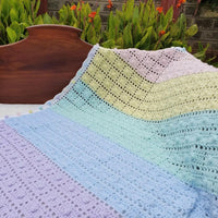 Berry Biscuit Baby Blanket with Gumdrop Border – Sweet Crochet Pattern for Beginners.