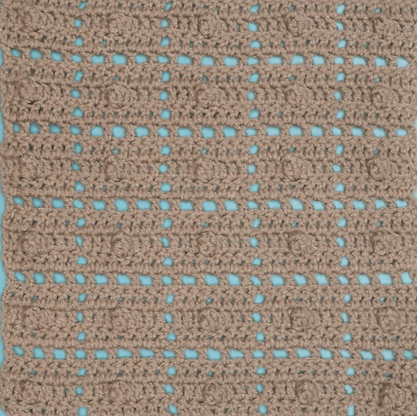 Berry Biscuit Square – Easy Crochet Stitch for Secret Stitches CAL Part 1.