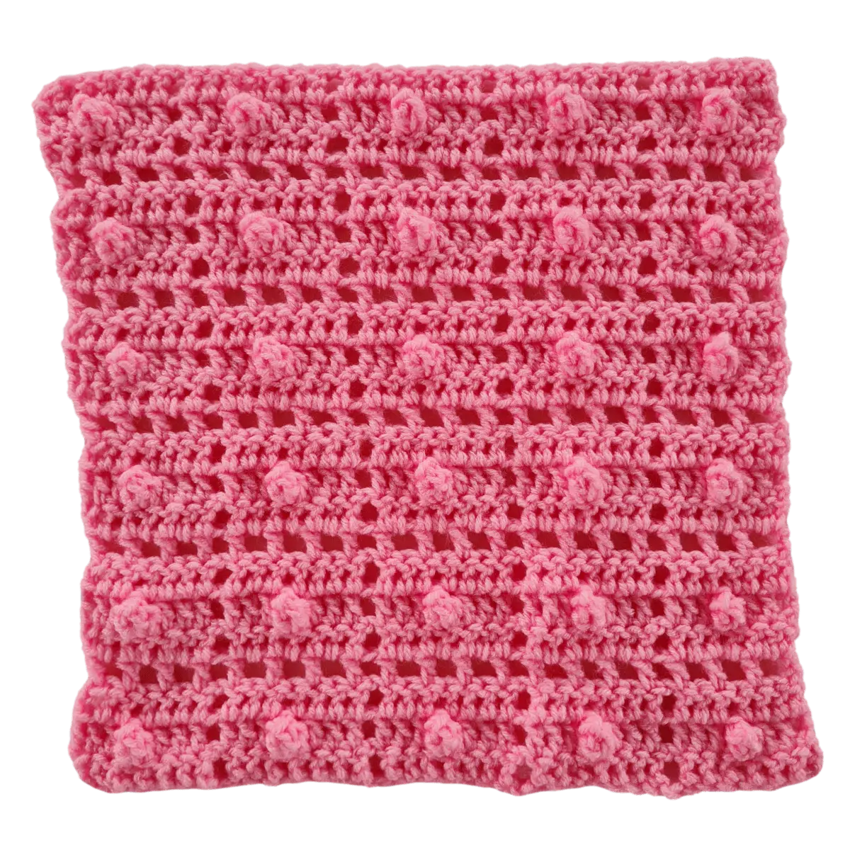 Berry Biscuit Square – Easy Crochet Stitch for Secret Stitches CAL Part 1.