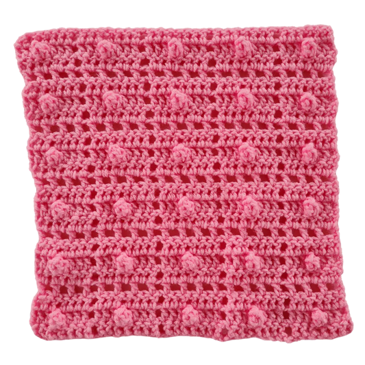 Berry Biscuit Square – Easy Crochet Stitch for Secret Stitches CAL Part 1.