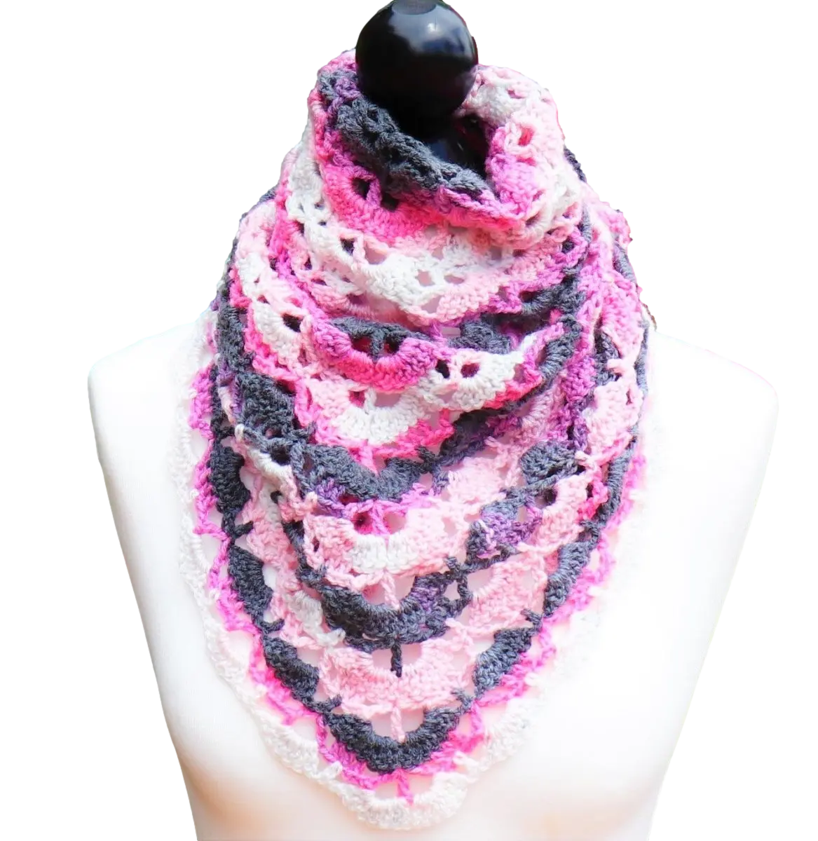 Cakes & Candles 1 Ball Shawl – Quick and Practical Crochet Pattern.