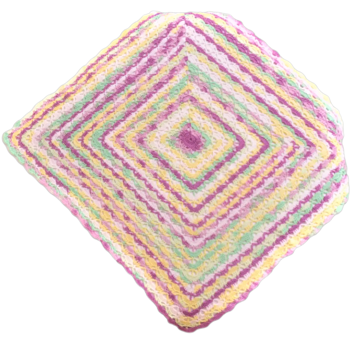 Cakes & Candles Lacy Crochet Baby Blanket – Soft and Elegant Pattern.