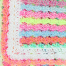 Candy Cradle Crochet Baby Blanket – Cozy Pattern with Stacking Shells Border.