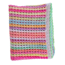 Candy Cradle Crochet Baby Blanket – Cozy Pattern with Stacking Shells Border.