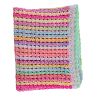 Candy Cradle Crochet Baby Blanket – Cozy Pattern with Stacking Shells Border.