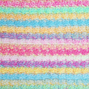 Candy Cradle Crochet Baby Blanket with Stacking Shells Border - secretyarnery