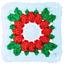 Christmas Crochet Flower Granny Square: Festive Flair for the Holidays.