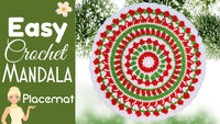 Christmas Mandala Crochet Placemat – Festive and Easy Pattern for Beginners.