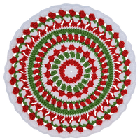 Christmas Mandala Crochet Placemat – Festive and Easy Pattern for Beginners.