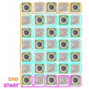 Continuous Join As You Go Granny Square Blanket.