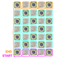 Continuous Join As You Go Granny Square Blanket.