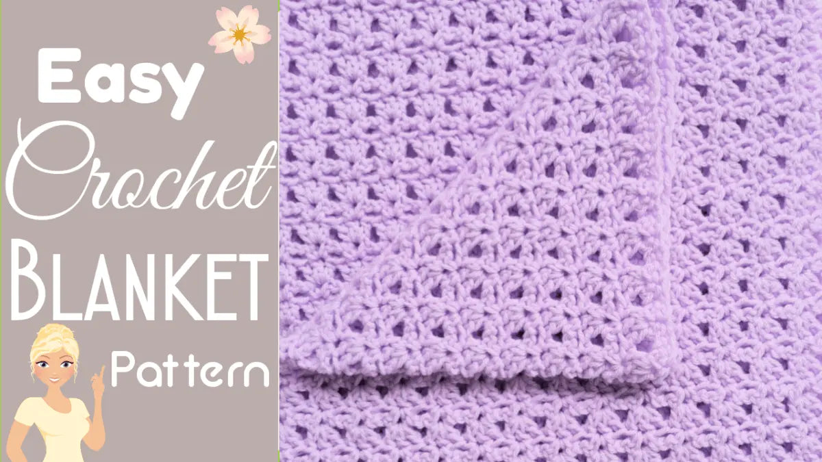 Pink crochet baby sales blanket