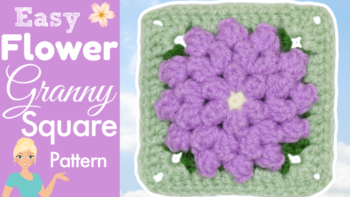 Zinnia Crochet Flower Granny Square – BloomScape CAL Block 3 Pattern.