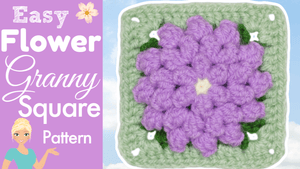 Crochet Flower Granny Square - Zinnia - The Secret Yarnery