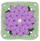 Zinnia Crochet Flower Granny Square – BloomScape CAL Block 3 Pattern.