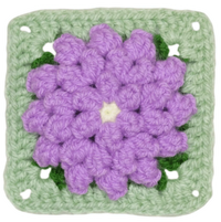 Zinnia Crochet Flower Granny Square – BloomScape CAL Block 3 Pattern.