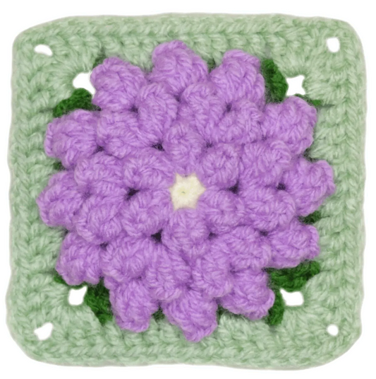 Zinnia Crochet Flower Granny Square – BloomScape CAL Block 3 Pattern.