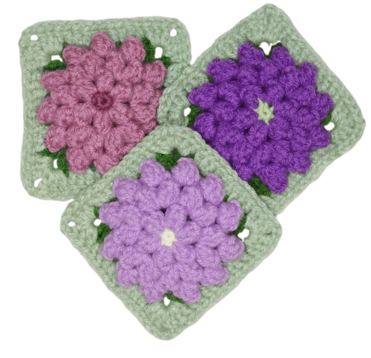 Zinnia Crochet Flower Granny Square – BloomScape CAL Block 3 Pattern.