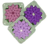 Zinnia Crochet Flower Granny Square – BloomScape CAL Block 3 Pattern.