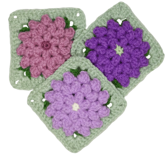 Zinnia Crochet Flower Granny Square – BloomScape CAL Block 3 Pattern.