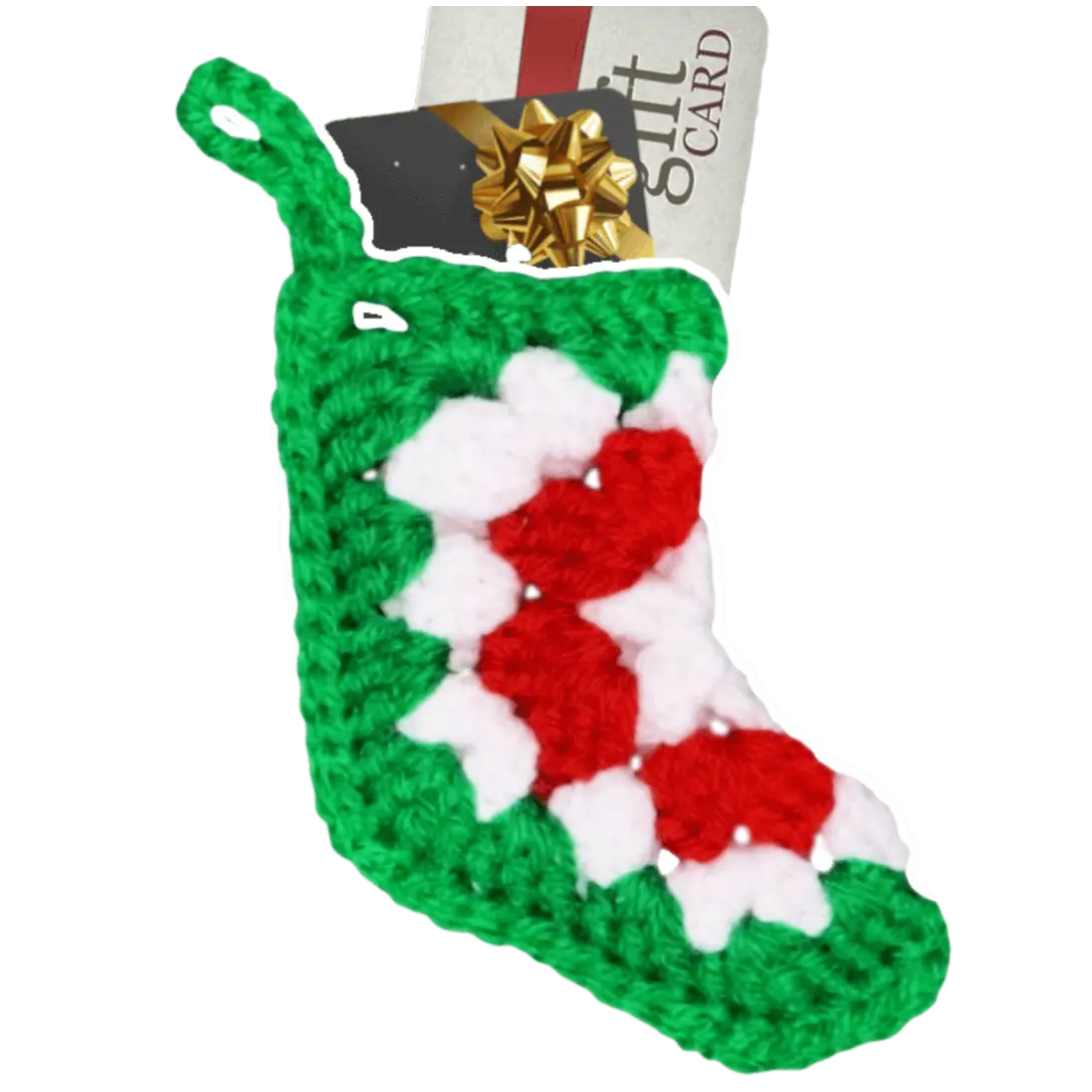 Crochet Gift Card Holder Stocking – Festive and Easy Pattern for Holiday Gifting.