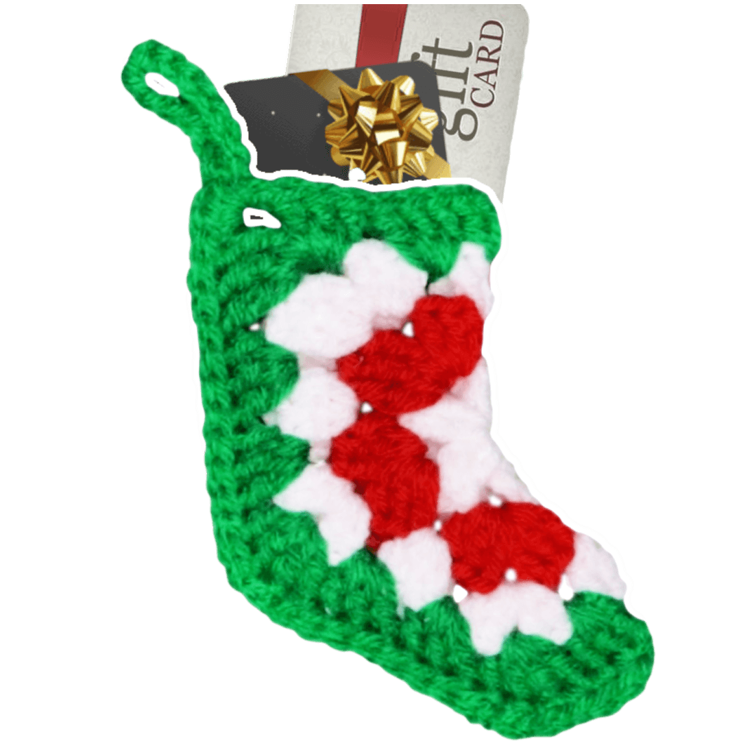 Crochet Gift Card Holder Stocking - The Secret Yarnery