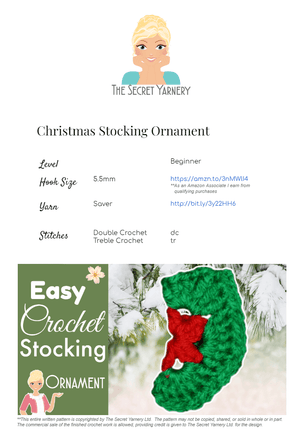 Crochet Mini Stocking Ornaments - The Secret Yarnery